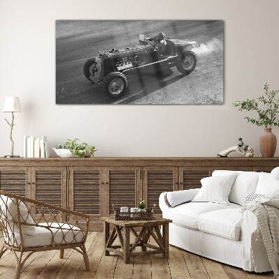 Tableau imprimé sur verre Un classique de la course automobile en action