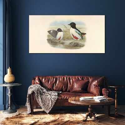 Tableau en verre Oiseaux au-dessus de l'eau