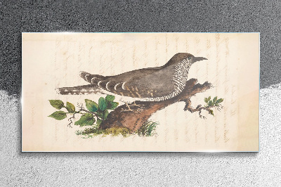 Tableau verre imprimé Coucou sur une branche
