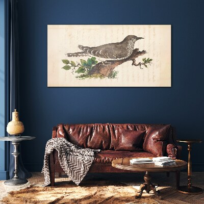 Tableau verre imprimé Coucou sur une branche