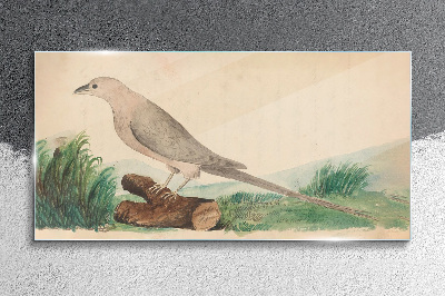 Tableau sur verre Un oiseau sur fond de nature