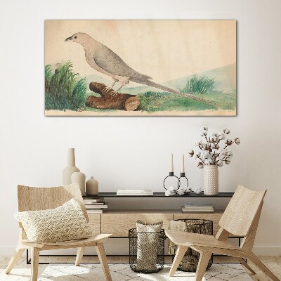 Tableau sur verre Un oiseau sur fond de nature