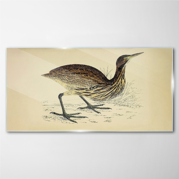 Tableau photo sur verre Motif d'oiseau sur fond de nature