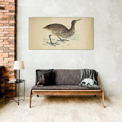 Tableau photo sur verre Motif d'oiseau sur fond de nature