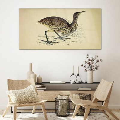 Tableau photo sur verre Motif d'oiseau sur fond de nature