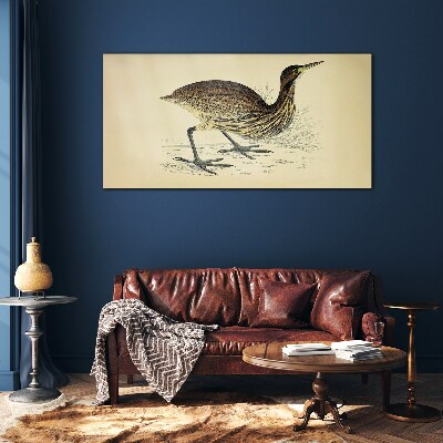 Tableau photo sur verre Motif d'oiseau sur fond de nature