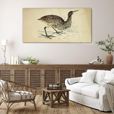 Tableau photo sur verre Motif d'oiseau sur fond de nature