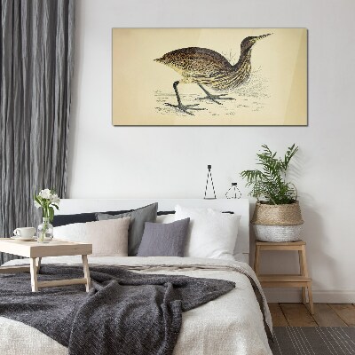 Tableau photo sur verre Motif d'oiseau sur fond de nature