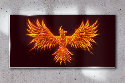 Tableau imprimé sur verre Phénix en feu