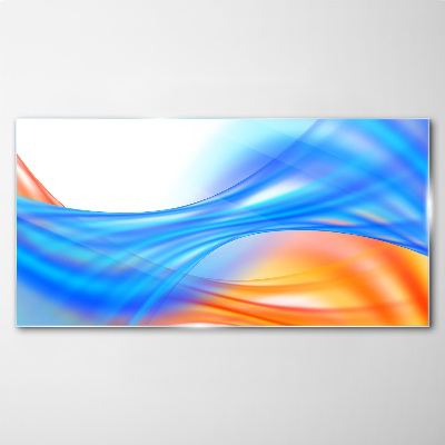 Tableau en verre Des vagues de couleurs en harmonie