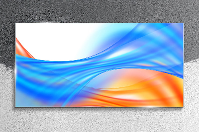 Tableau en verre Des vagues de couleurs en harmonie