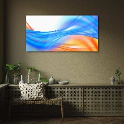Tableau en verre Des vagues de couleurs en harmonie