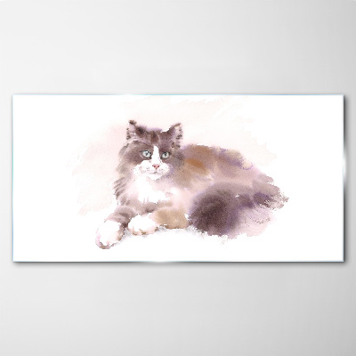 Tableau photo sur verre Le rêve d'un chat