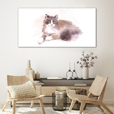 Tableau photo sur verre Le rêve d'un chat