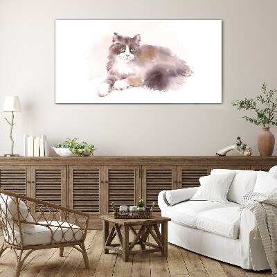 Tableau photo sur verre Le rêve d'un chat