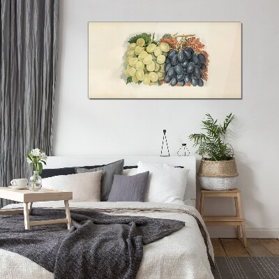Tableau sur verre Raisins en harmonie de couleurs