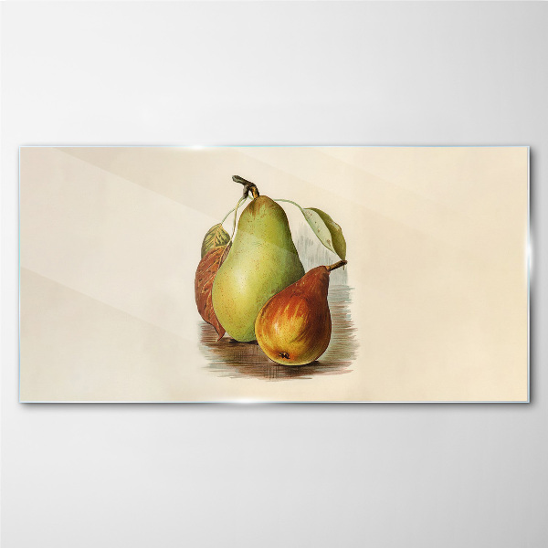 Tableau verre imprimé Composition des fruits des poires