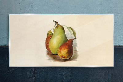Tableau verre imprimé Composition des fruits des poires