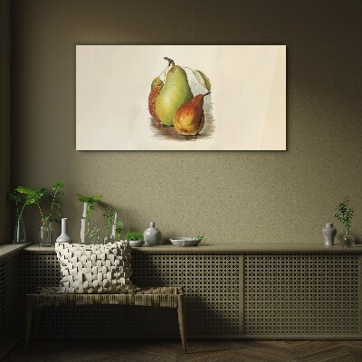 Tableau verre imprimé Composition des fruits des poires