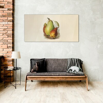 Tableau verre imprimé Composition des fruits des poires