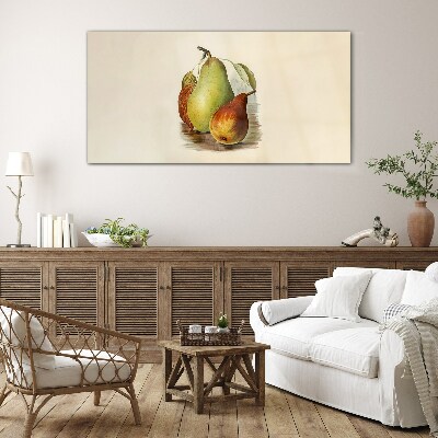 Tableau verre imprimé Composition des fruits des poires