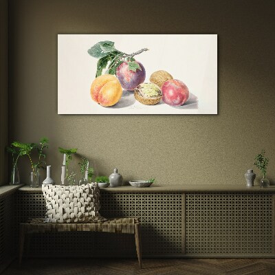 Tableau photo sur verre Bouquet de fruits sur fond blanc