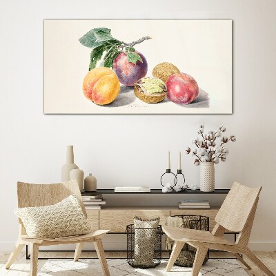 Tableau photo sur verre Bouquet de fruits sur fond blanc
