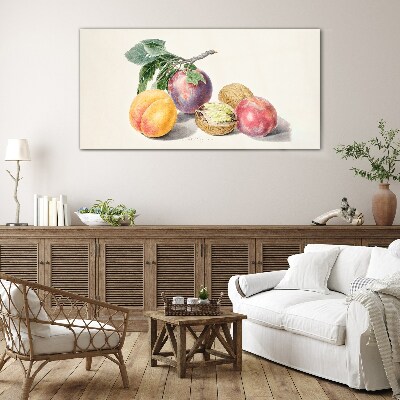 Tableau photo sur verre Bouquet de fruits sur fond blanc