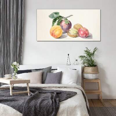 Tableau photo sur verre Bouquet de fruits sur fond blanc