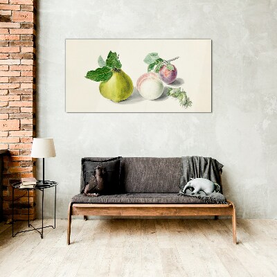 Tableau en verre Paix fruitée