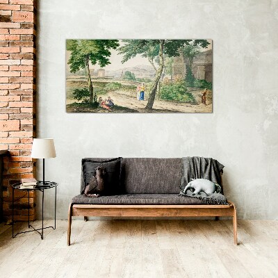 Tableau verre imprimé Une scène de la vie antique