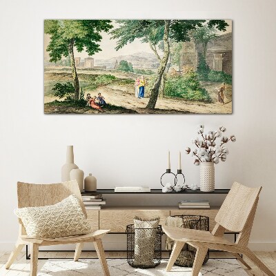 Tableau verre imprimé Une scène de la vie antique