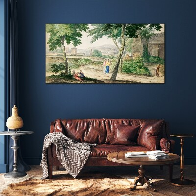 Tableau verre imprimé Une scène de la vie antique