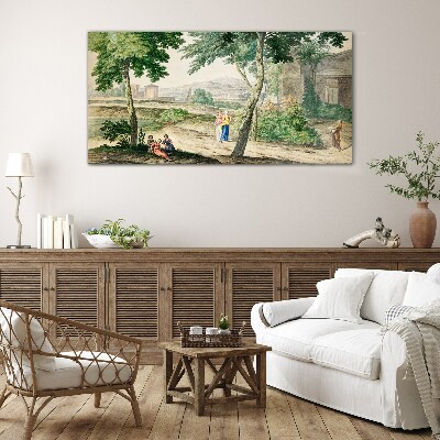 Tableau verre imprimé Une scène de la vie antique