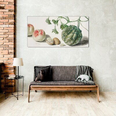 Tableau photo sur verre Fruits et noix en harmonie