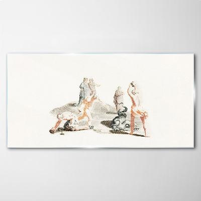 Tableau sur verre Scène mythologique aux tons pastel