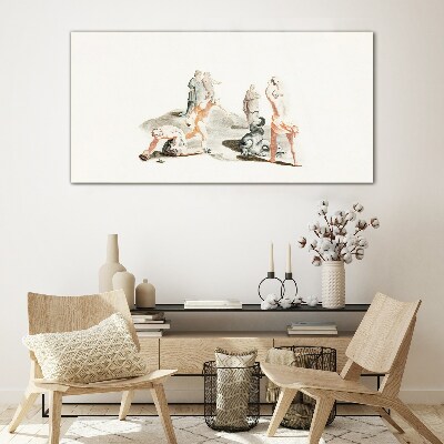 Tableau sur verre Scène mythologique aux tons pastel