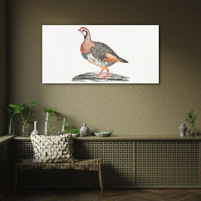 Tableau imprimé sur verre L'élégance aviaire aux couleurs pastel