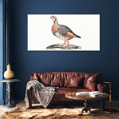 Tableau imprimé sur verre L'élégance aviaire aux couleurs pastel