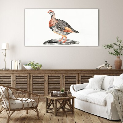 Tableau imprimé sur verre L'élégance aviaire aux couleurs pastel