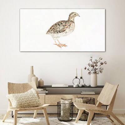 Tableau verre imprimé Oiseau sur fond blanc