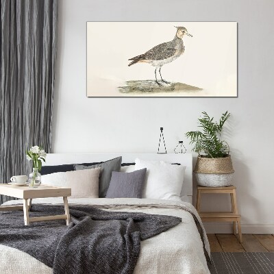 Tableau en verre Un oiseau élégant sur fond naturel