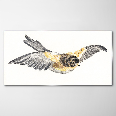 Tableau verre imprimé Canari doré en vol