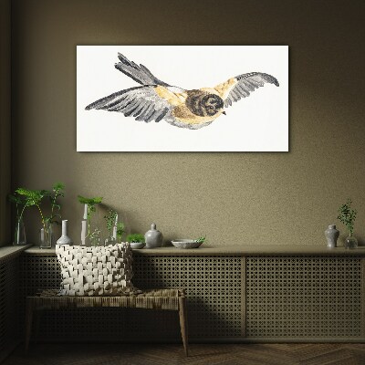 Tableau verre imprimé Canari doré en vol