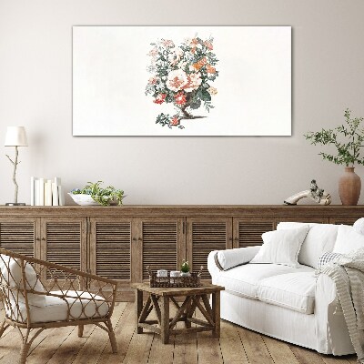 Tableau imprimé sur verre Bouquet de fleurs dans un vase