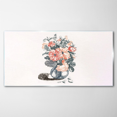 Tableau photo sur verre Fleurs dans un vase