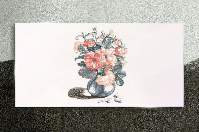 Tableau photo sur verre Fleurs dans un vase