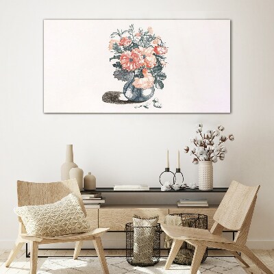 Tableau photo sur verre Fleurs dans un vase