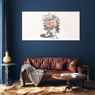 Tableau photo sur verre Fleurs dans un vase