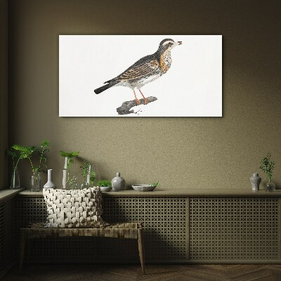Tableau en verre Un oiseau sur une branche